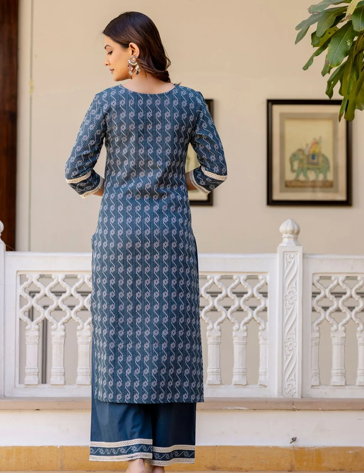 Classic Cotton Kurta Palazzo Set with Dupatta | Comfortable & Stylish
