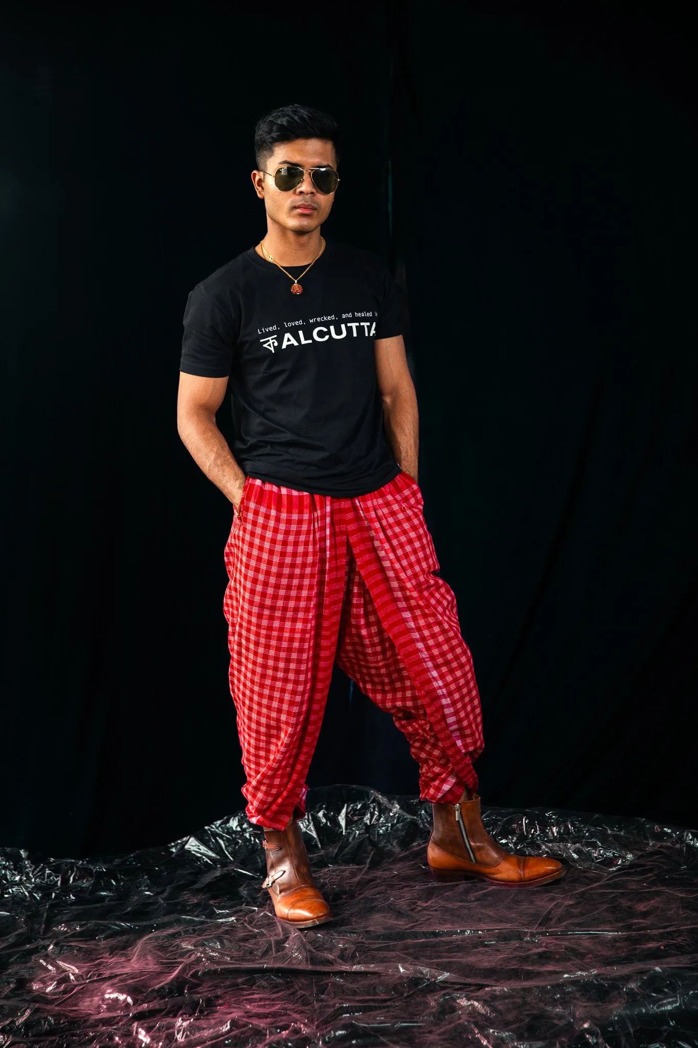 Classic Red Dhoti