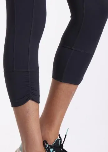 Contrast Trim Shaping Crop Leggings