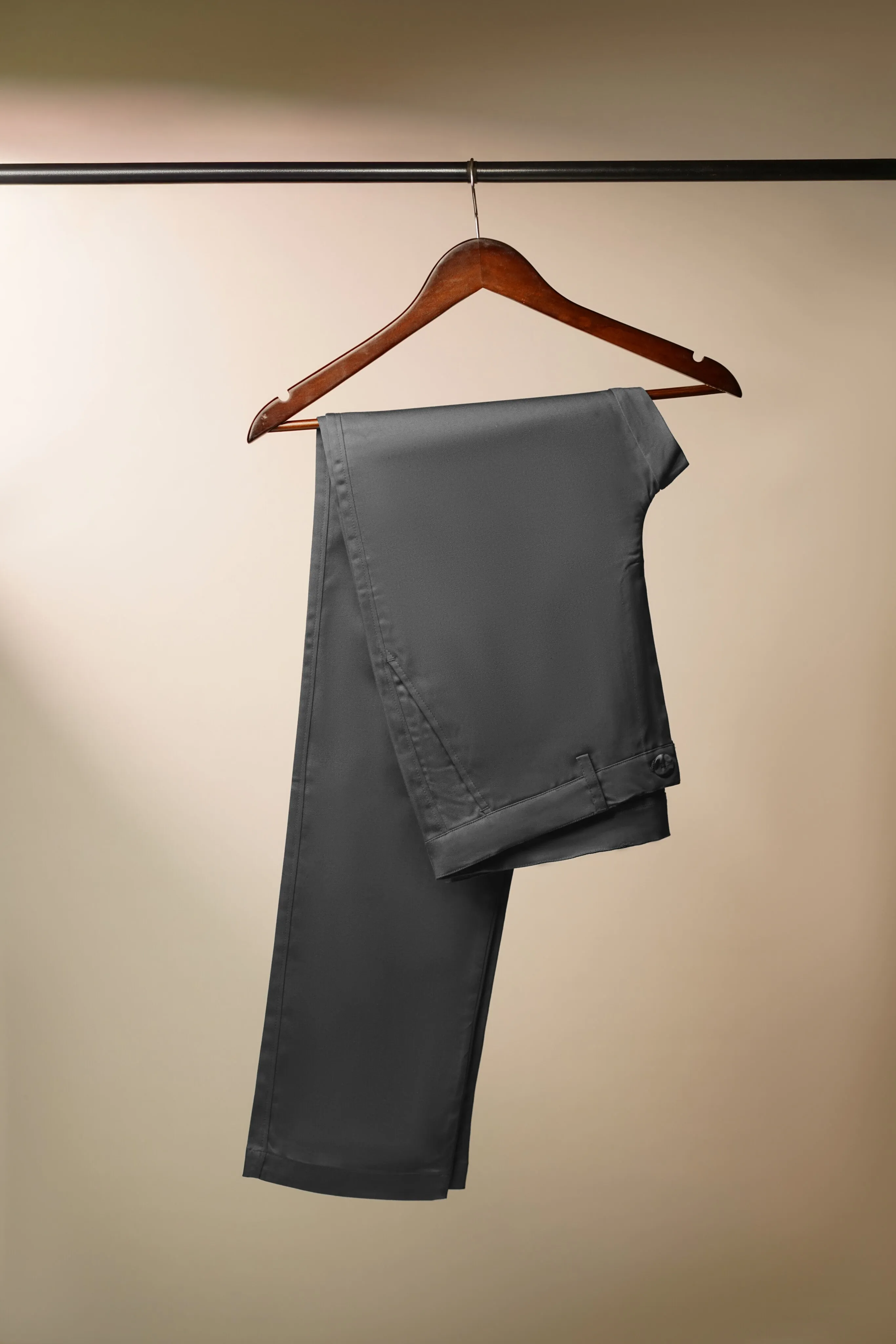 Cotton Casual Pants Light Grey