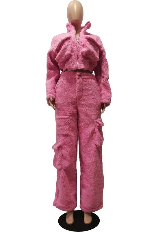 Cozy Bae Teddy Pant Set