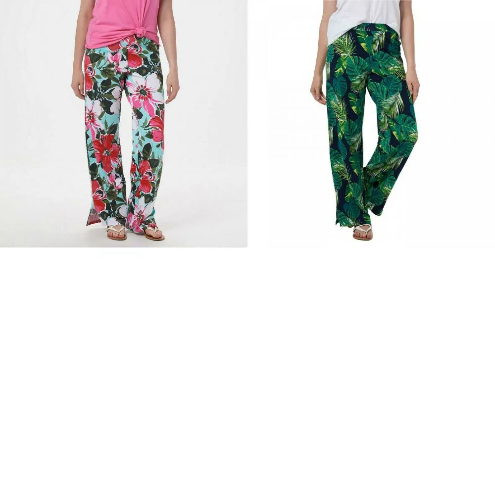 Denim & Co. Women's Tall Pull-On Beach Pants With Side Slits