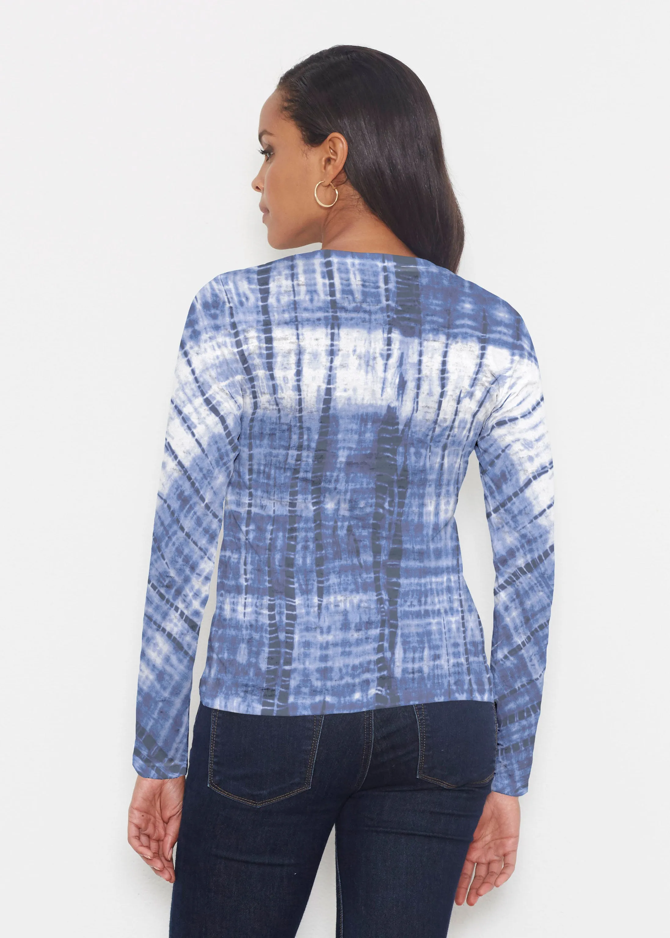 Denim Tie Dye (14230) ~ Signature Long Sleeve Crew Shirt
