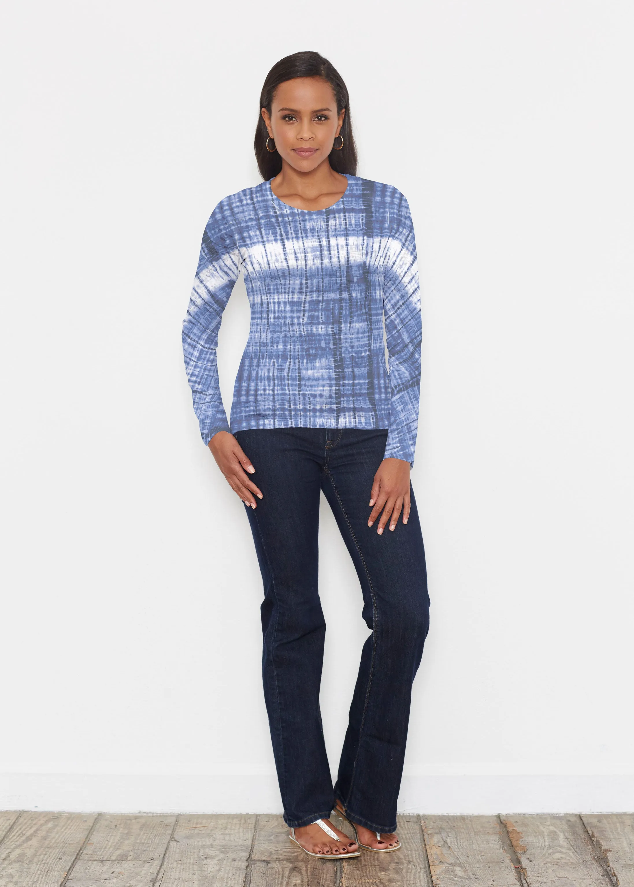Denim Tie Dye (14230) ~ Signature Long Sleeve Crew Shirt