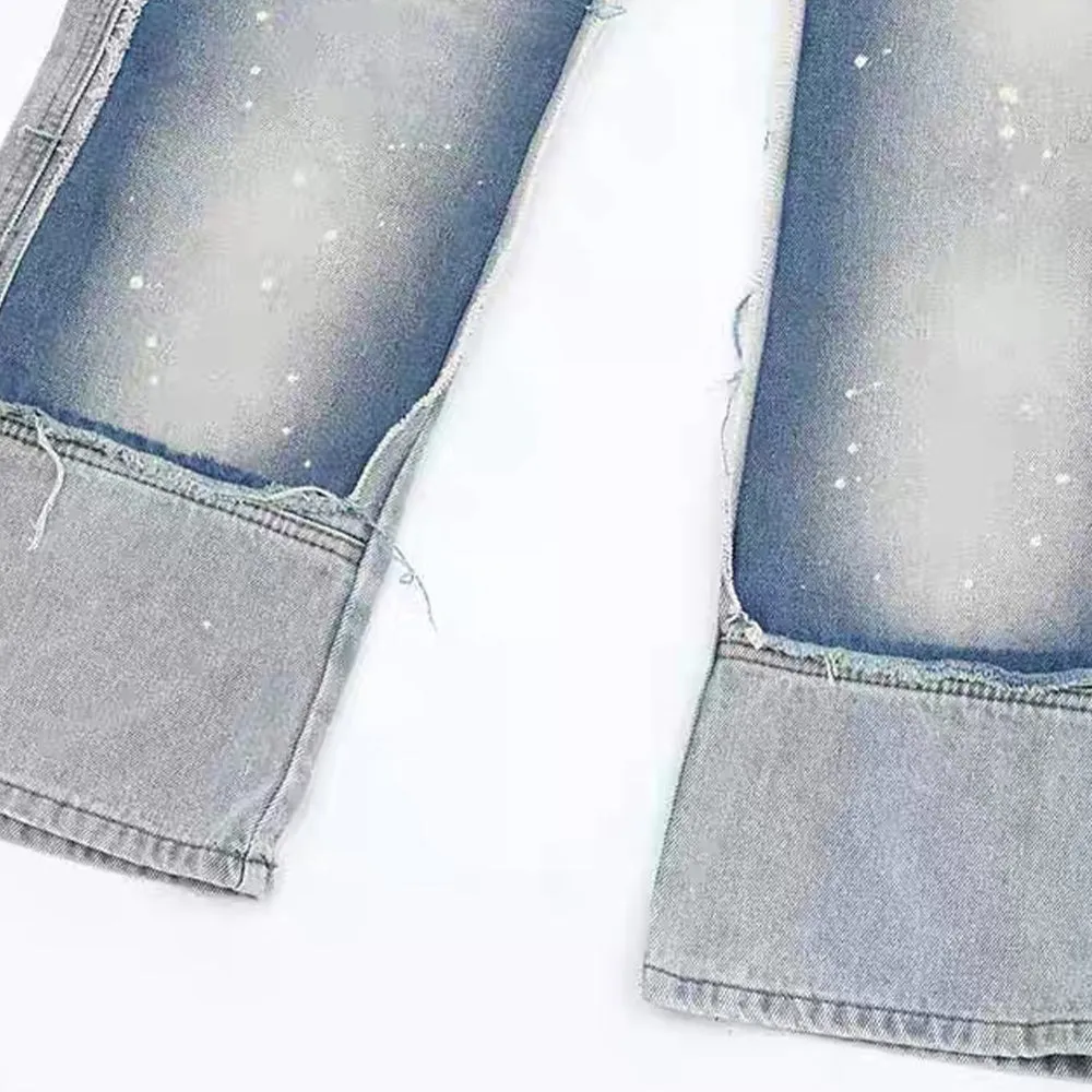 DF | Blue Panelled Design Jeans