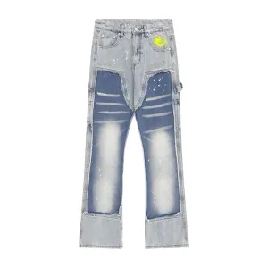 DF | Blue Panelled Design Jeans