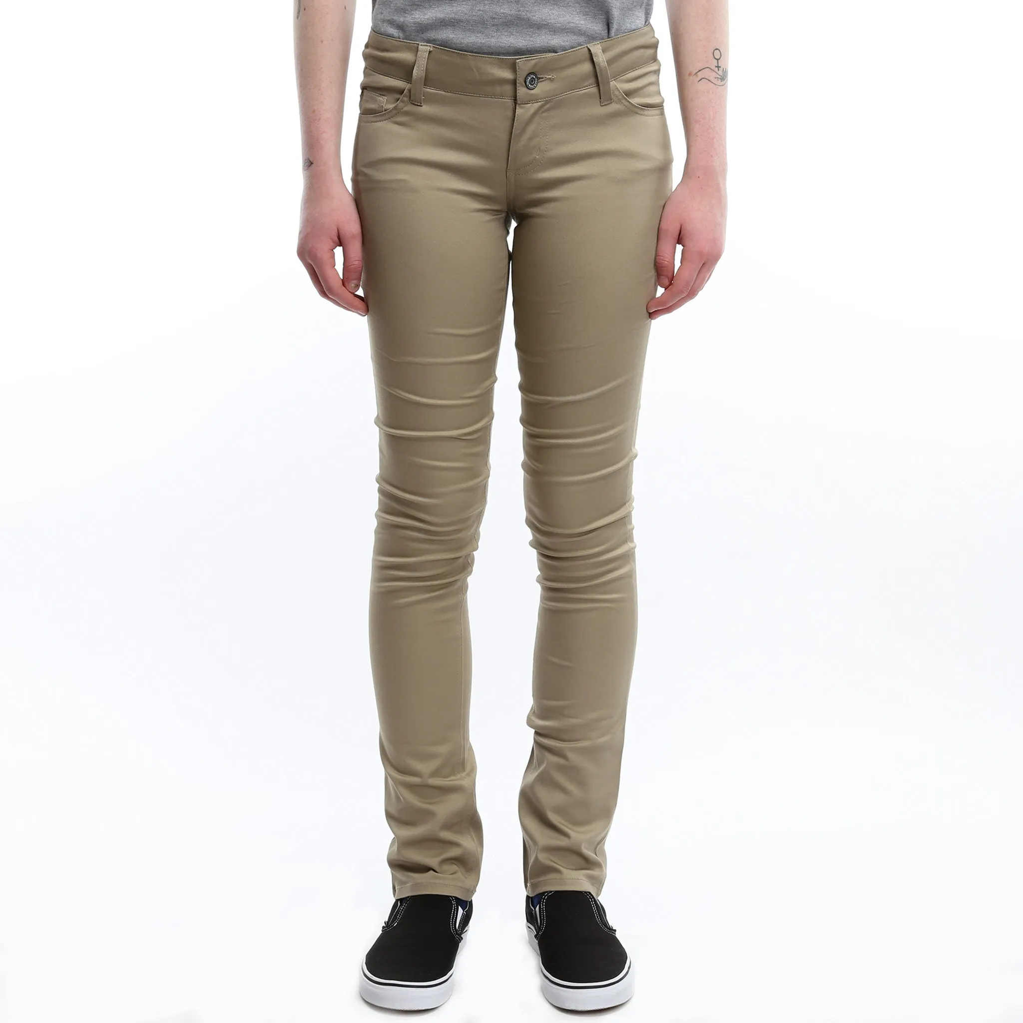 Dickies Womens 5-Pocket Classic Skinny Pant - Khaki