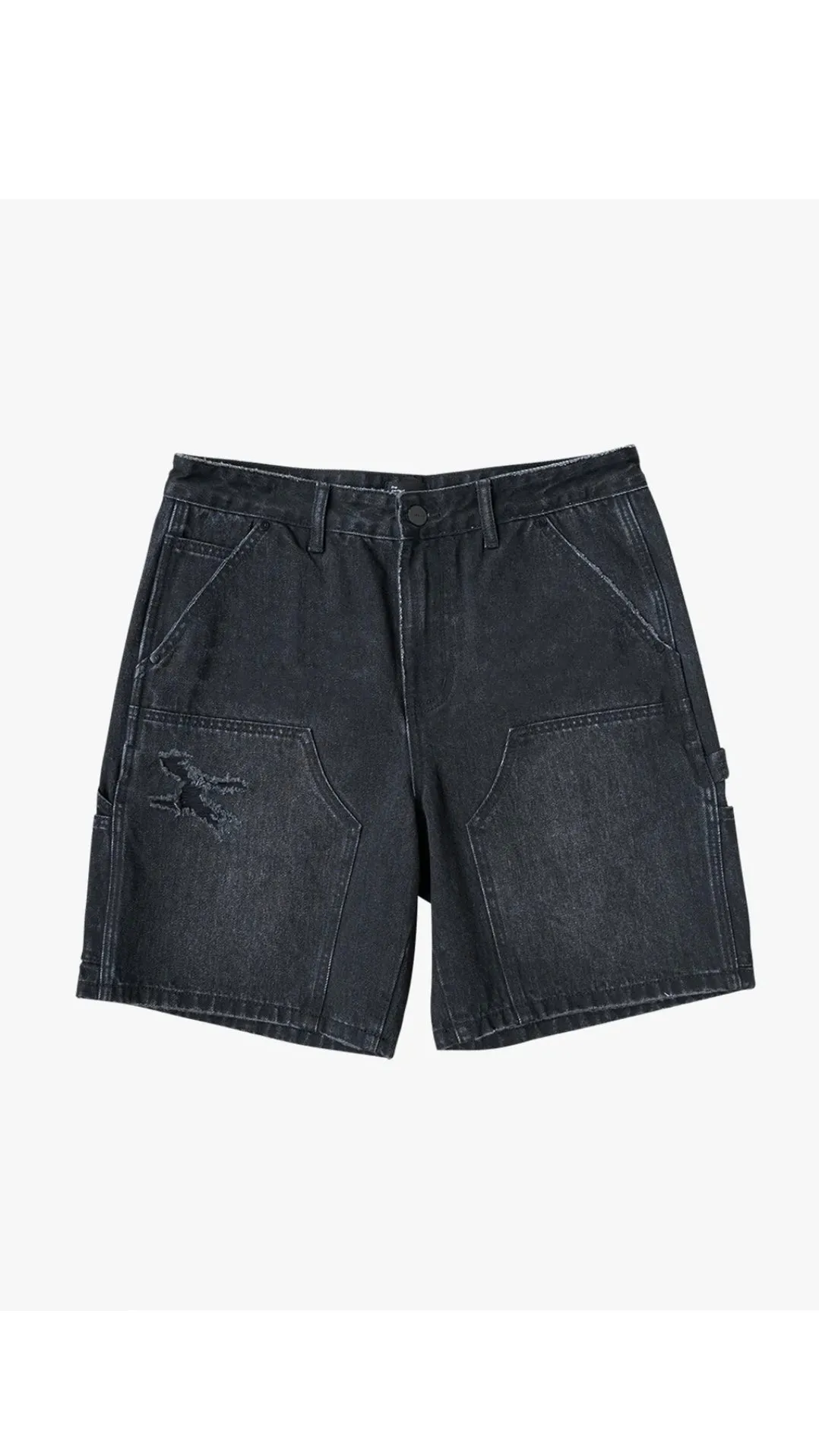 Double Knee Denim Shorts