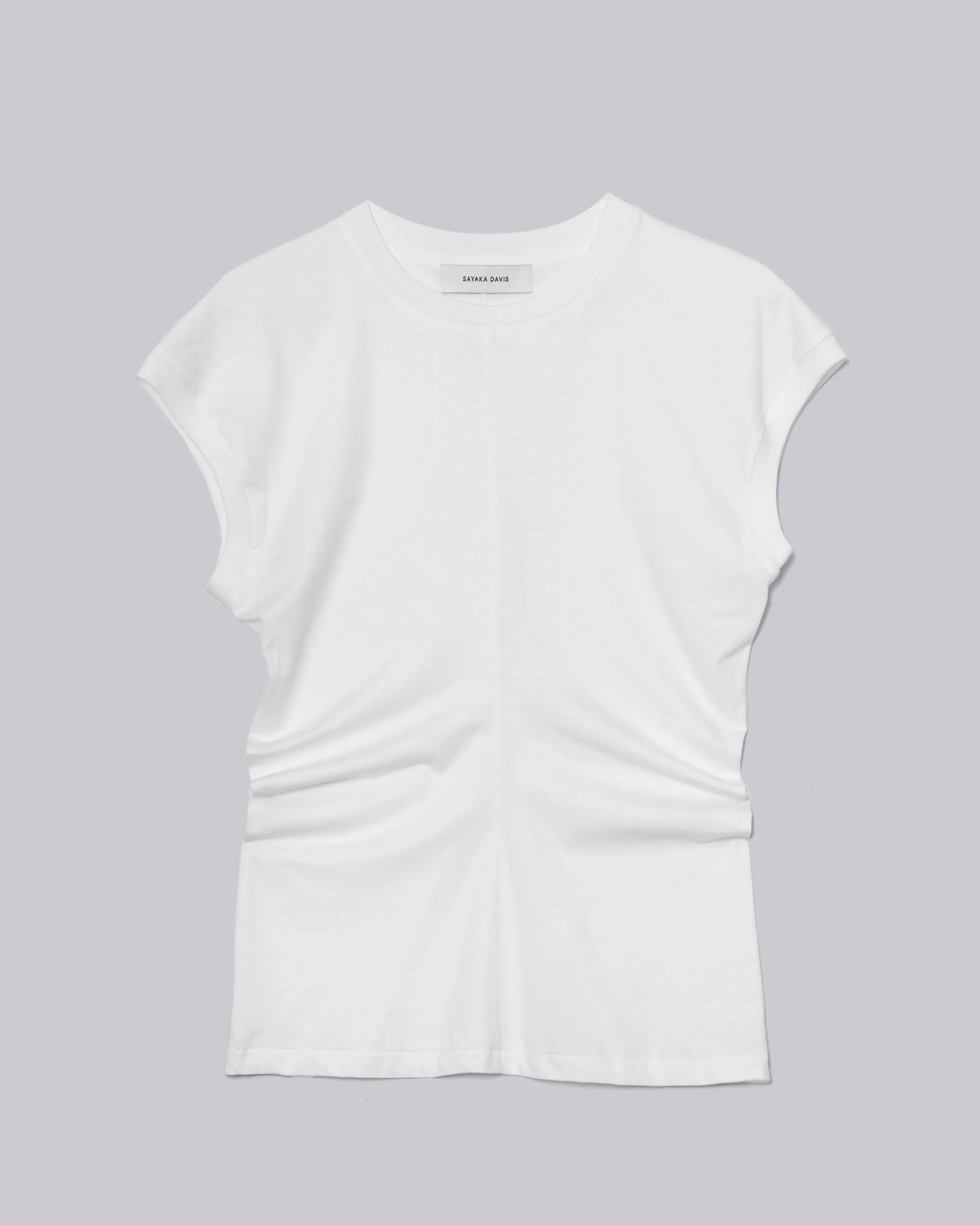 Draped Tee in  White