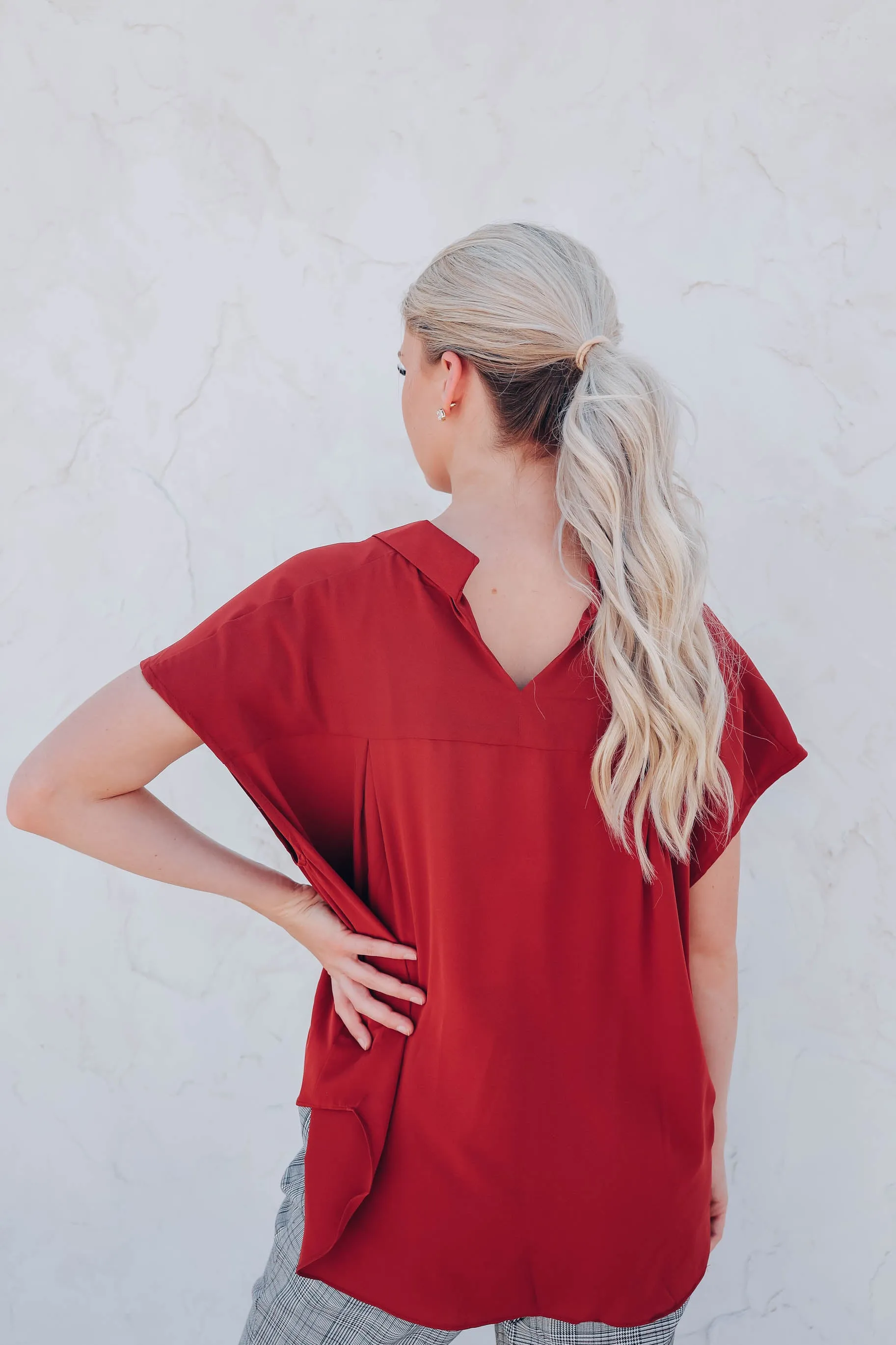 Driftwood Blouse - Brick
