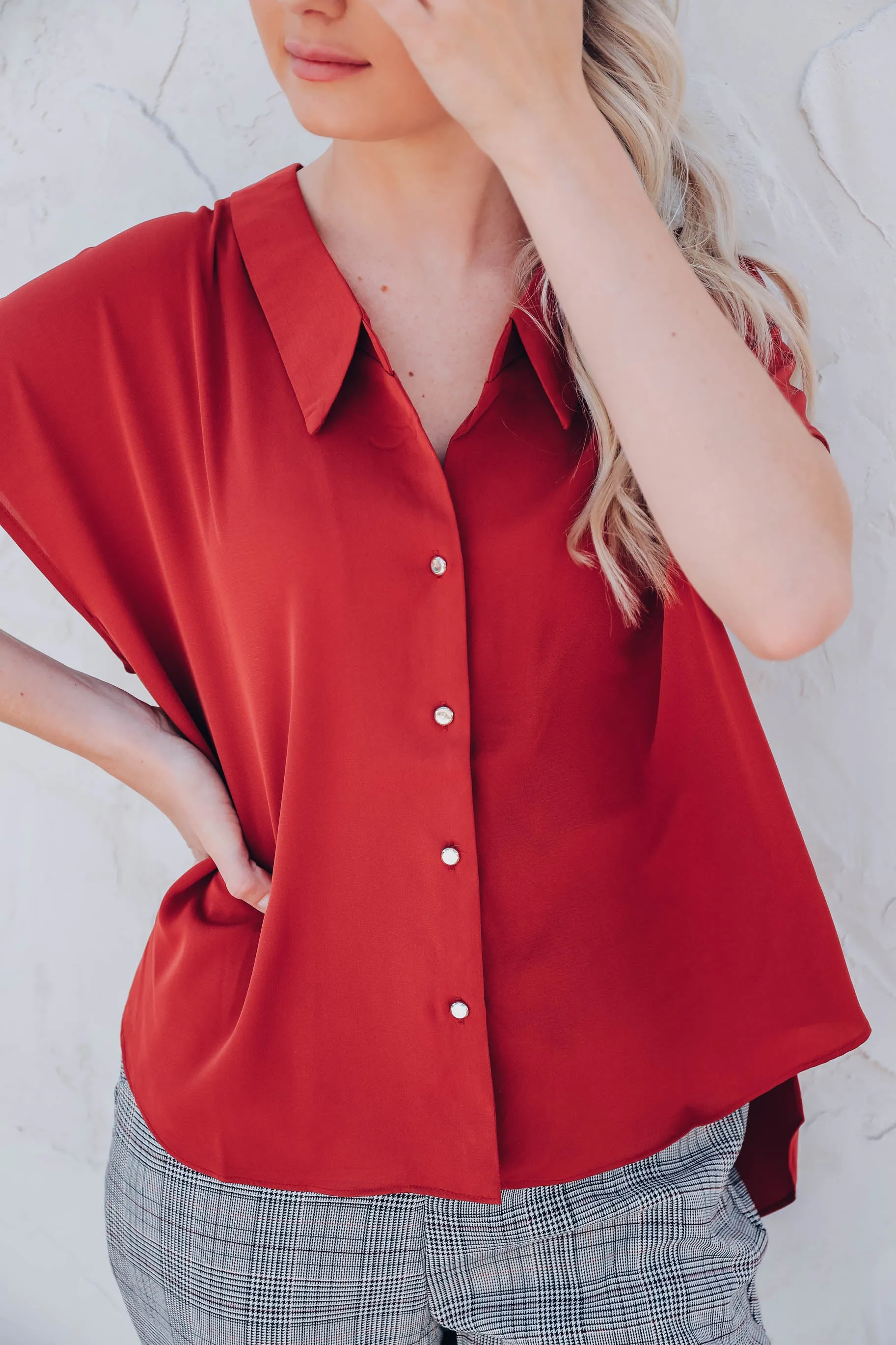 Driftwood Blouse - Brick
