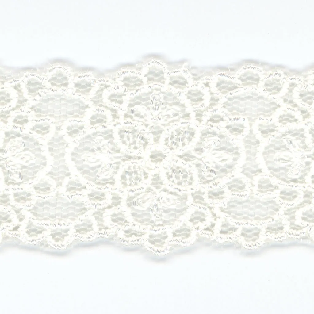 Embroidered Tulle Lace #00 Off White
