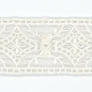 Embroidered Tulle Lace #01 White