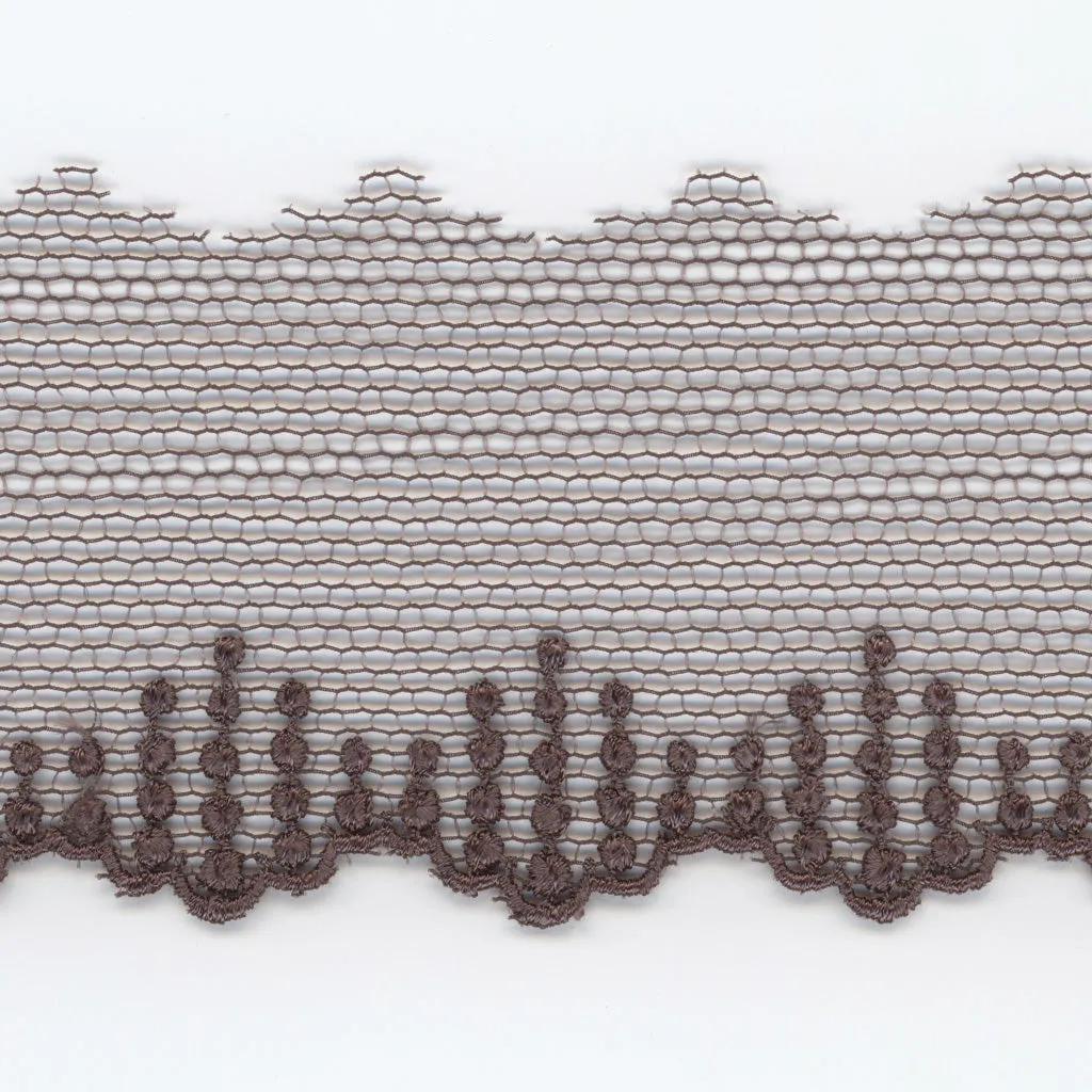 Embroidered Tulle Lace #141 Dark Plum