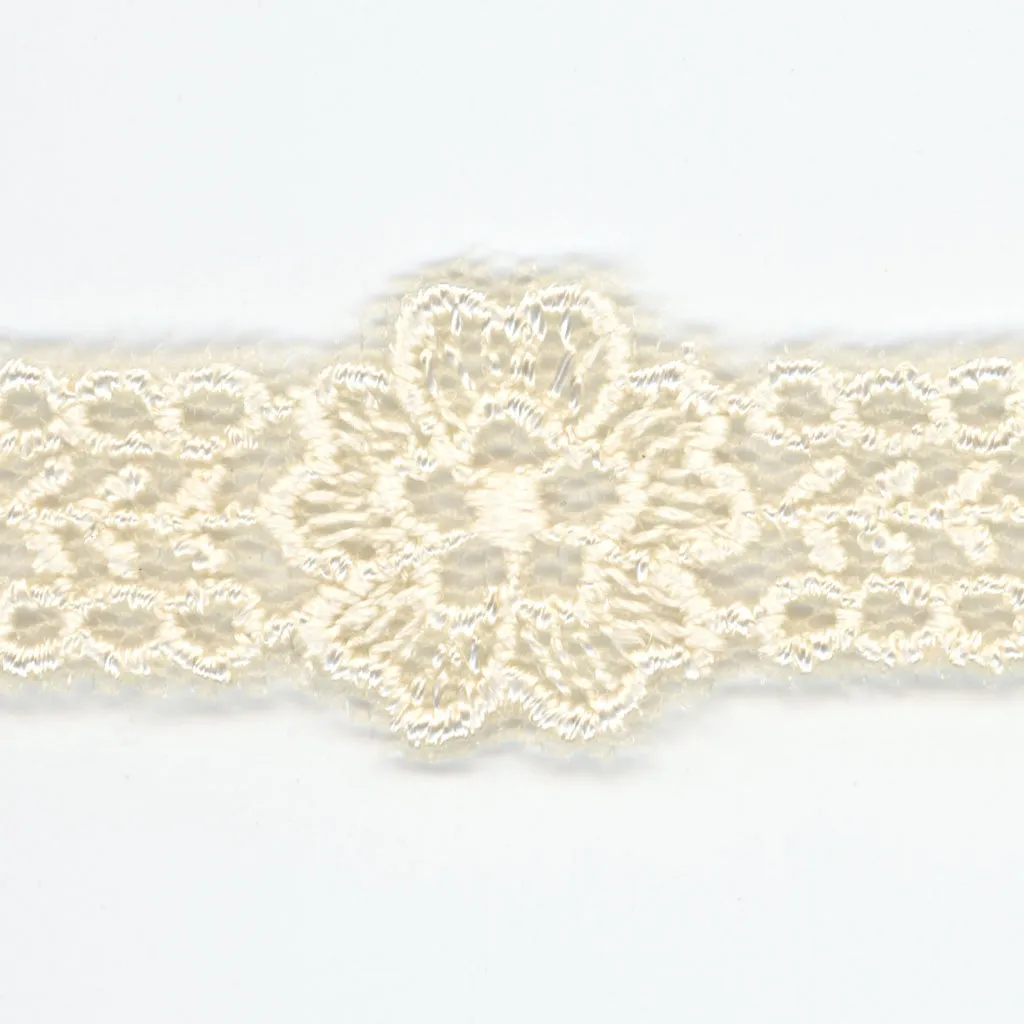 Embroidered Tulle Lace #158 Milk