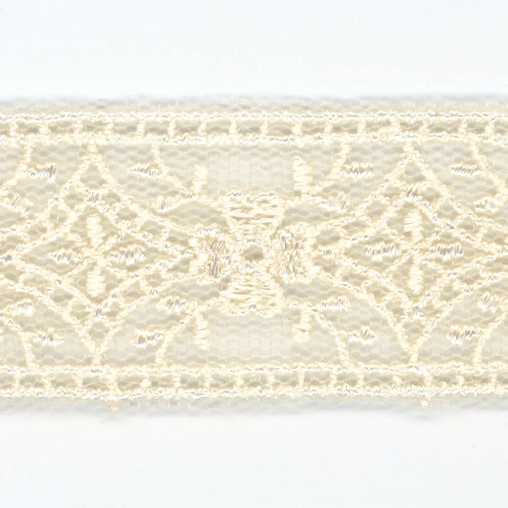 Embroidered Tulle Lace #158 Milk