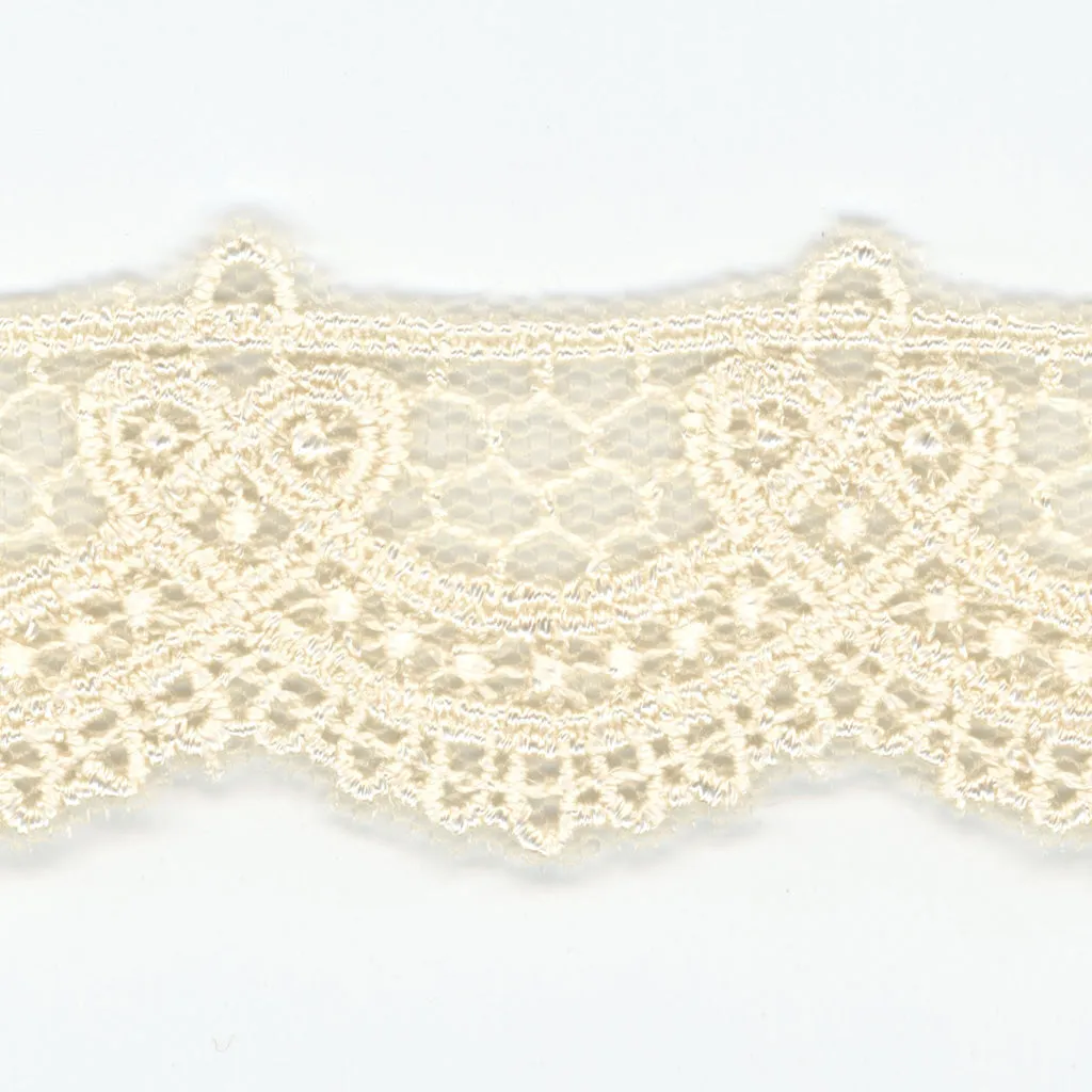 Embroidered Tulle Lace #158 Milk