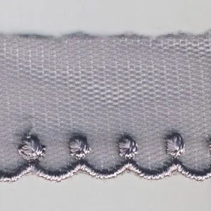 Embroidered Tulle Lace #159 Medium Gray