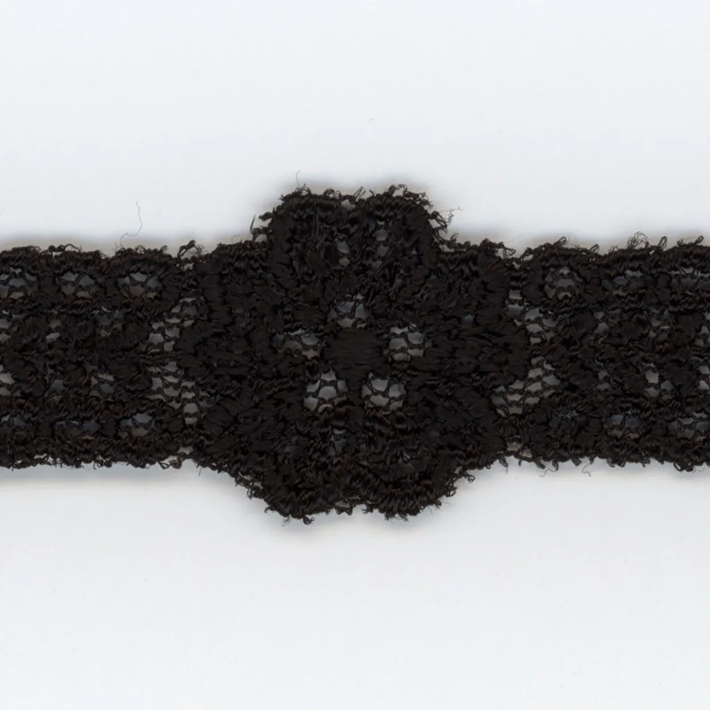 Embroidered Tulle Lace #50 Black