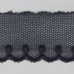 Embroidered Tulle Lace #50 Black