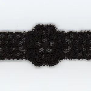 Embroidered Tulle Lace #50 Black