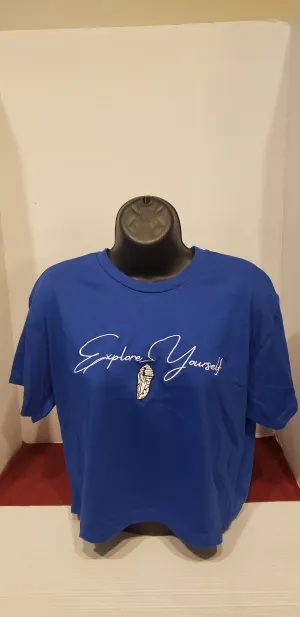 Explore Yourself Grey(Grey Storm)Crop Tee