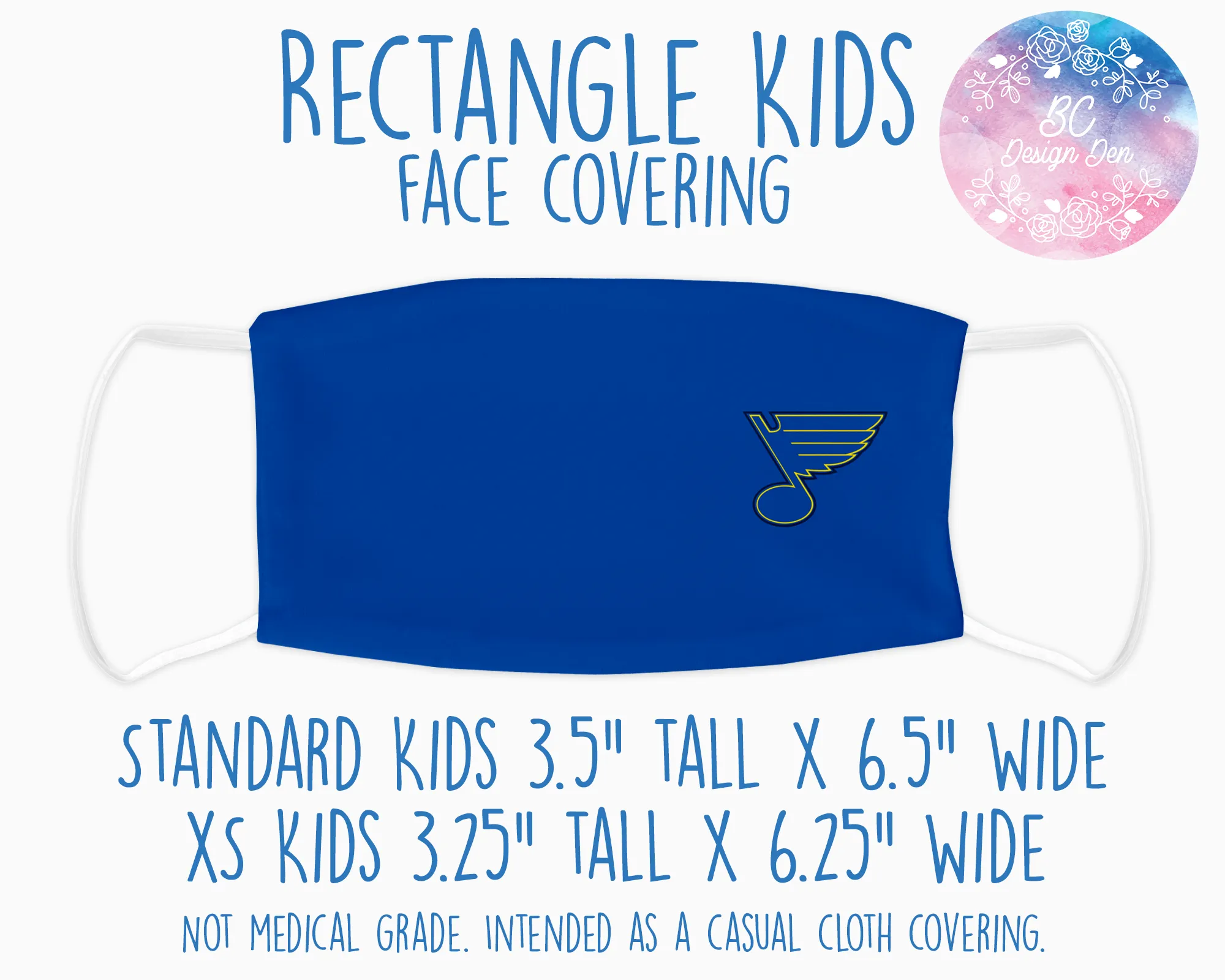Face Covering St. Louis Blues Small Logo Blue