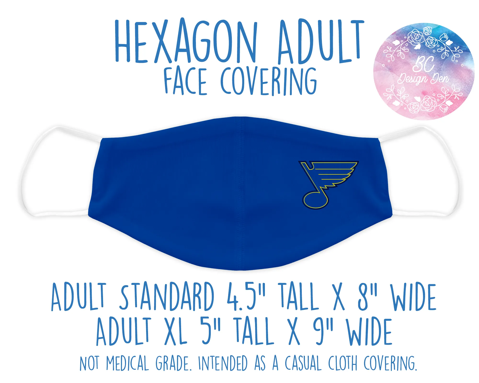 Face Covering St. Louis Blues Small Logo Blue
