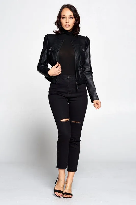 Faux Leather Jacket