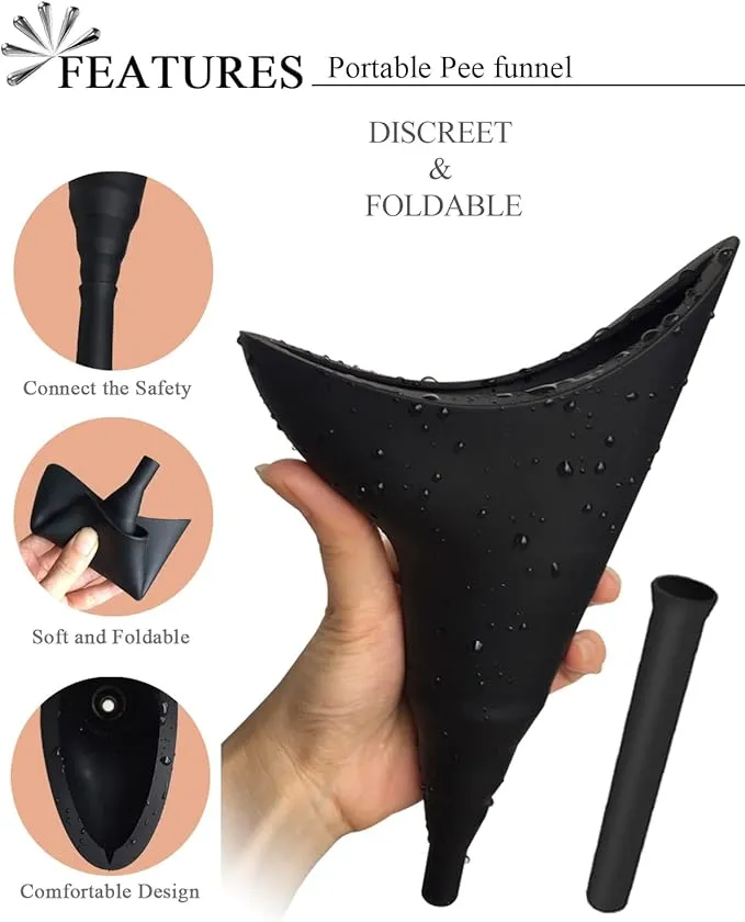 Female Urination Device with Cup, Female Urinals Portable Pee Funnel for Women - Standing Up to Pee Anywhere, Womens Pee Funnel Camping/Hiking Gear Gifts for Women