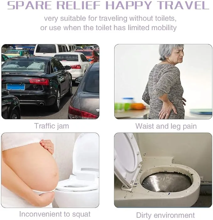Female Urination Device,Reusable Silicone Female Urinal Foolproof Women Pee Funnel Allows Women to Pee Standing Up,Women's Urinal is The Perfect Companion for Travel and Outdoor (Purple)