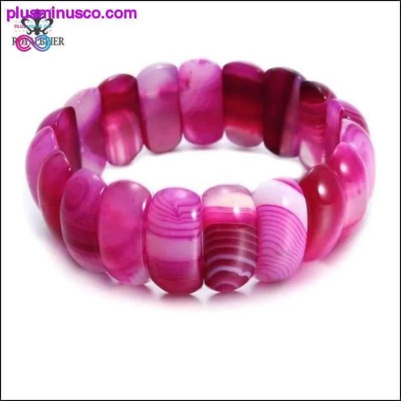 Genuine Natural Brown Agate Elastic Stone Carnelian Bangle