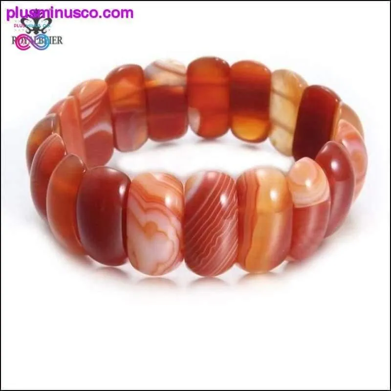 Genuine Natural Brown Agate Elastic Stone Carnelian Bangle