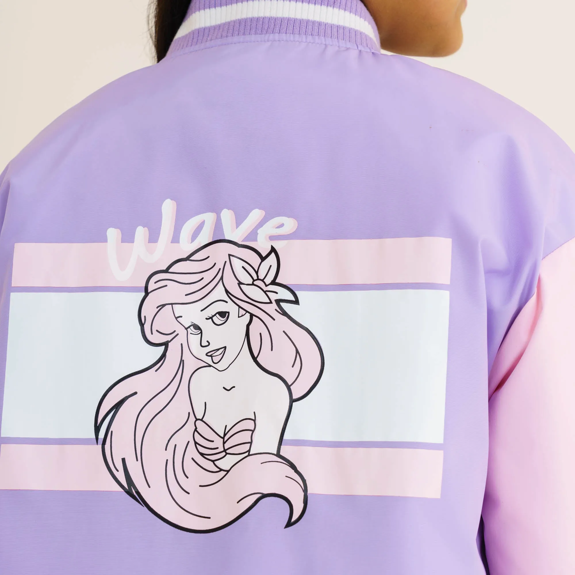 Girls Lavender Printed Bomber