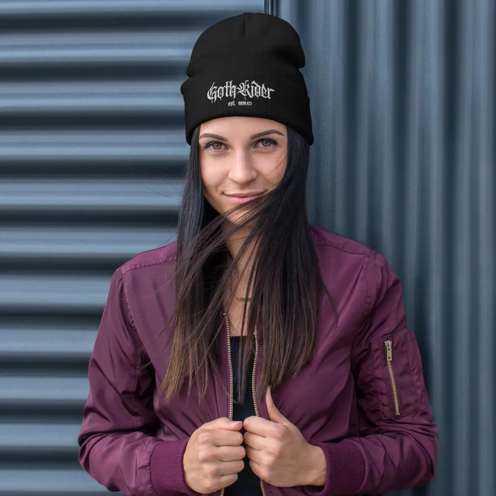 GothRider Classic Embroidered Beanie