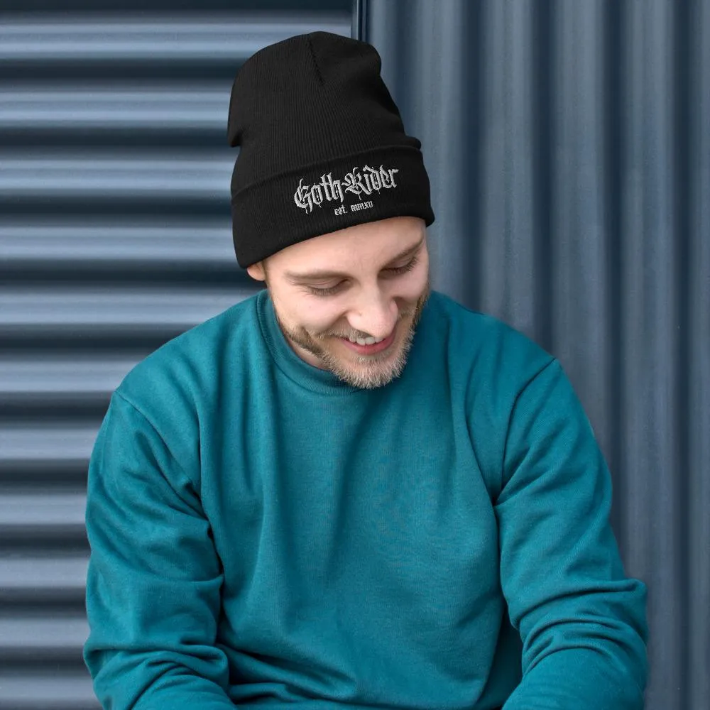 GothRider Classic Embroidered Beanie