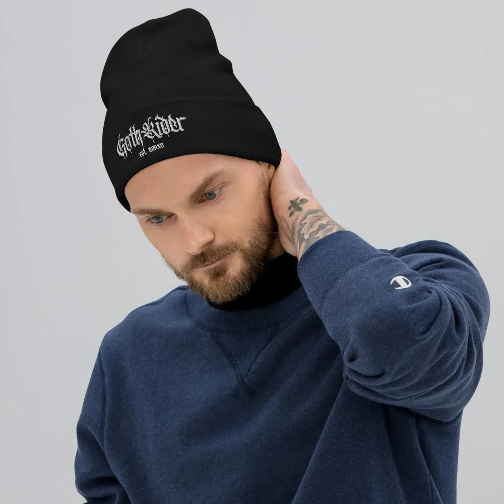 GothRider Classic Embroidered Beanie