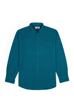 Green Cotton Jacquard Shirt