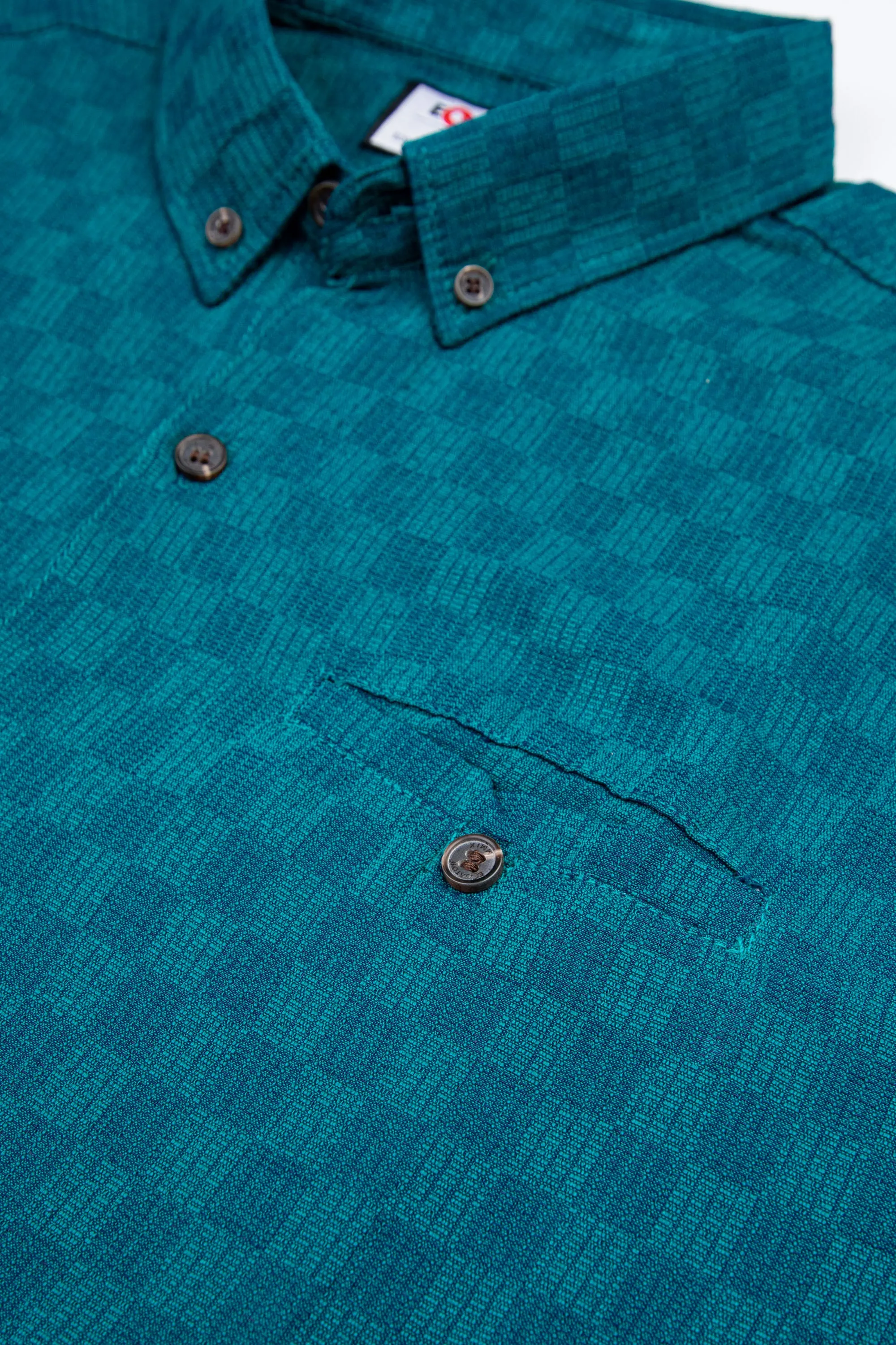 Green Cotton Jacquard Shirt