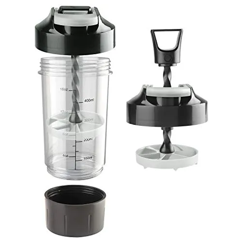 Haans Cyclone Protein Shaker Bottle for Gym 500ml - Black