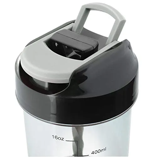 Haans Cyclone Protein Shaker Bottle for Gym 500ml - Black