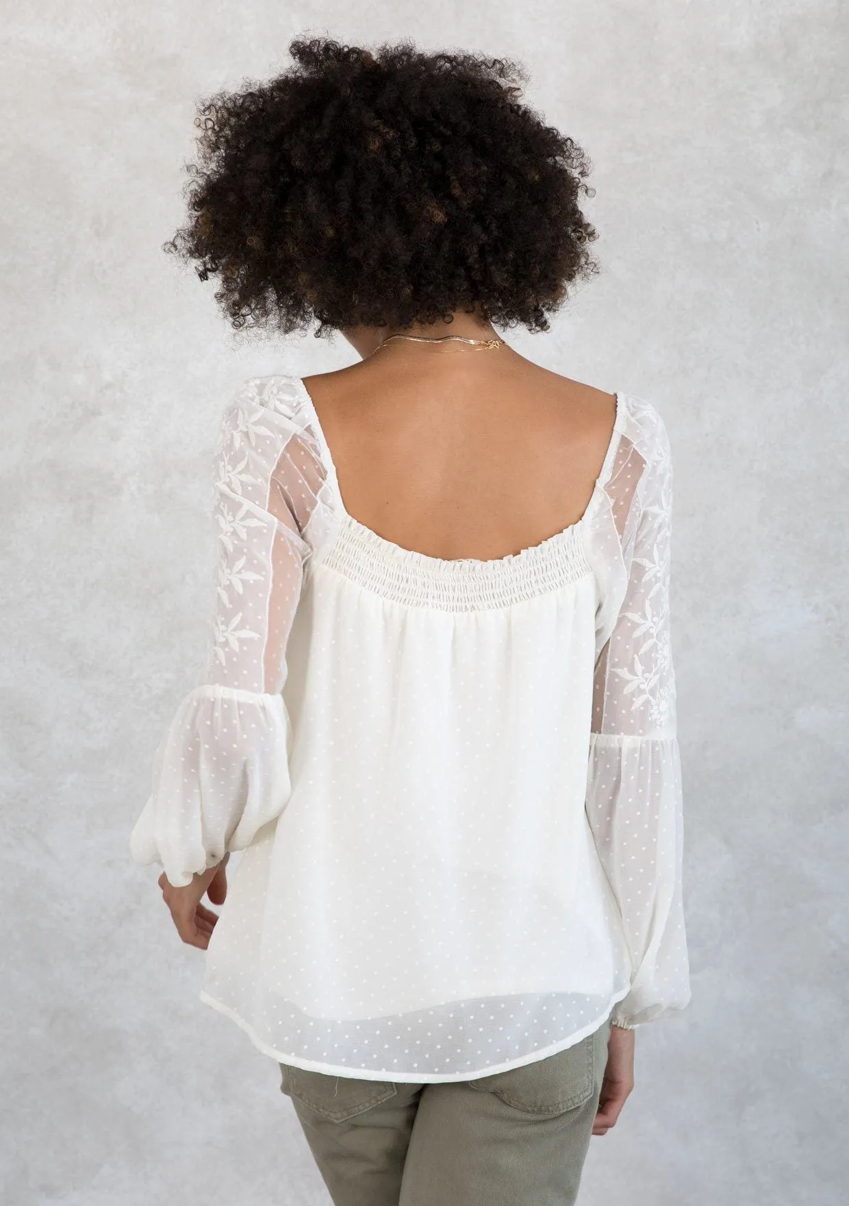 Heavenly Square Neck Blouse