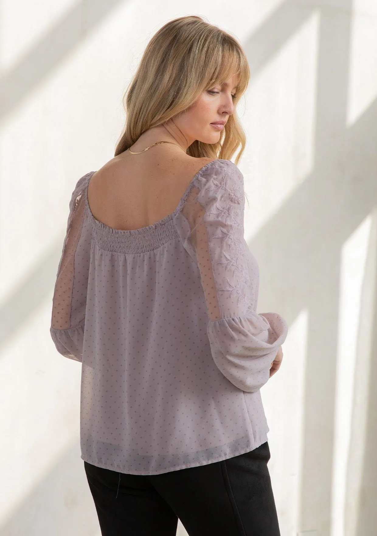 Heavenly Square Neck Blouse