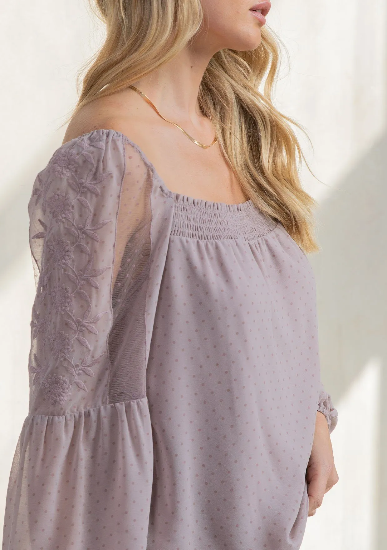 Heavenly Square Neck Blouse