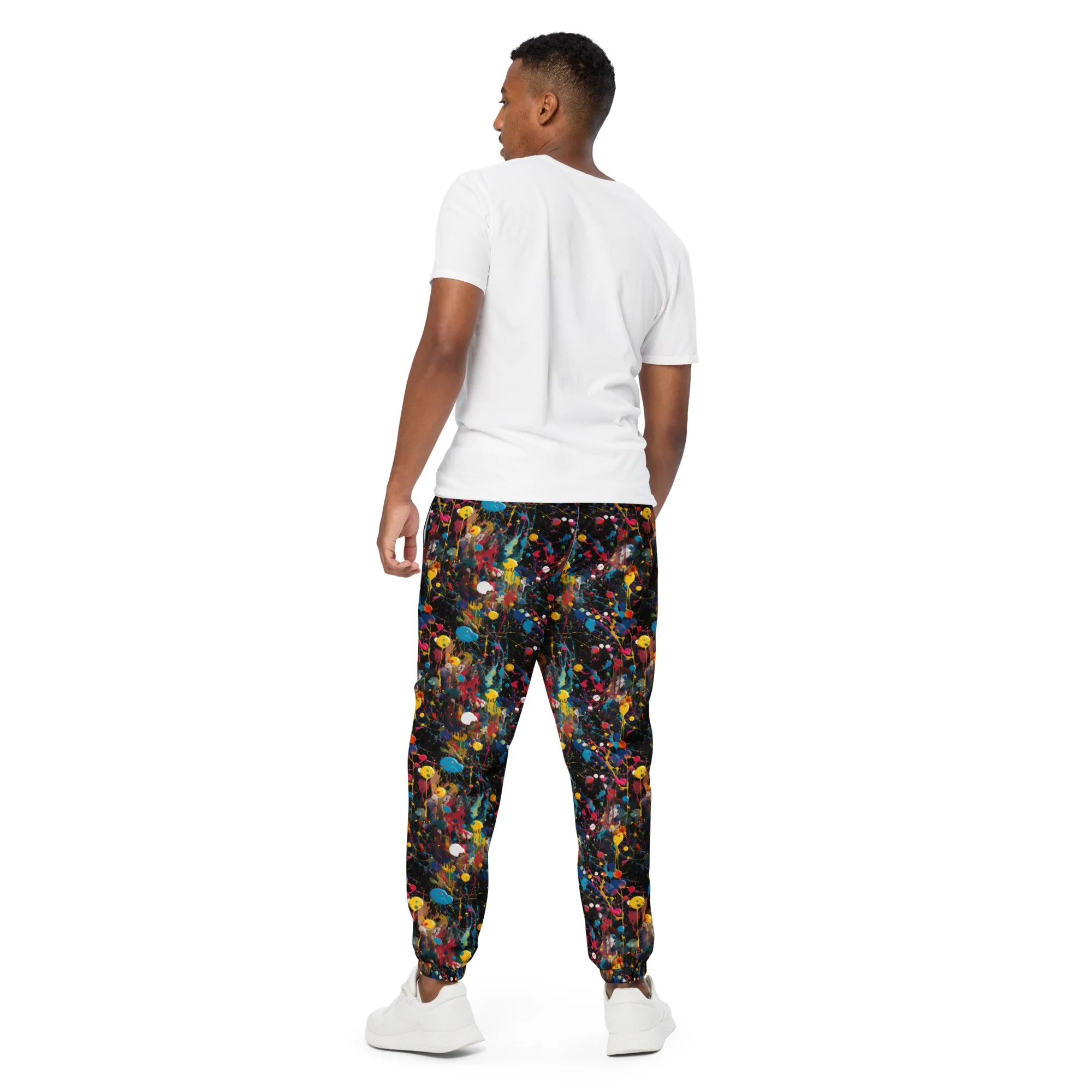 HERO Unisex Spray Paint Print Track Pants: Express Your Artistic Style