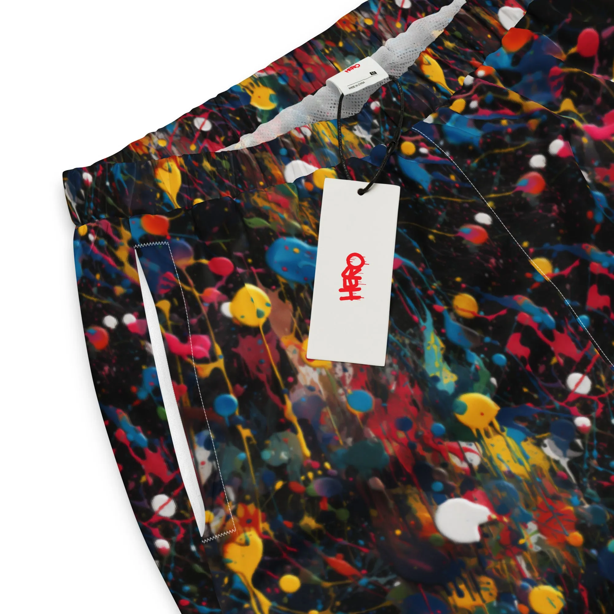 HERO Unisex Spray Paint Print Track Pants: Express Your Artistic Style