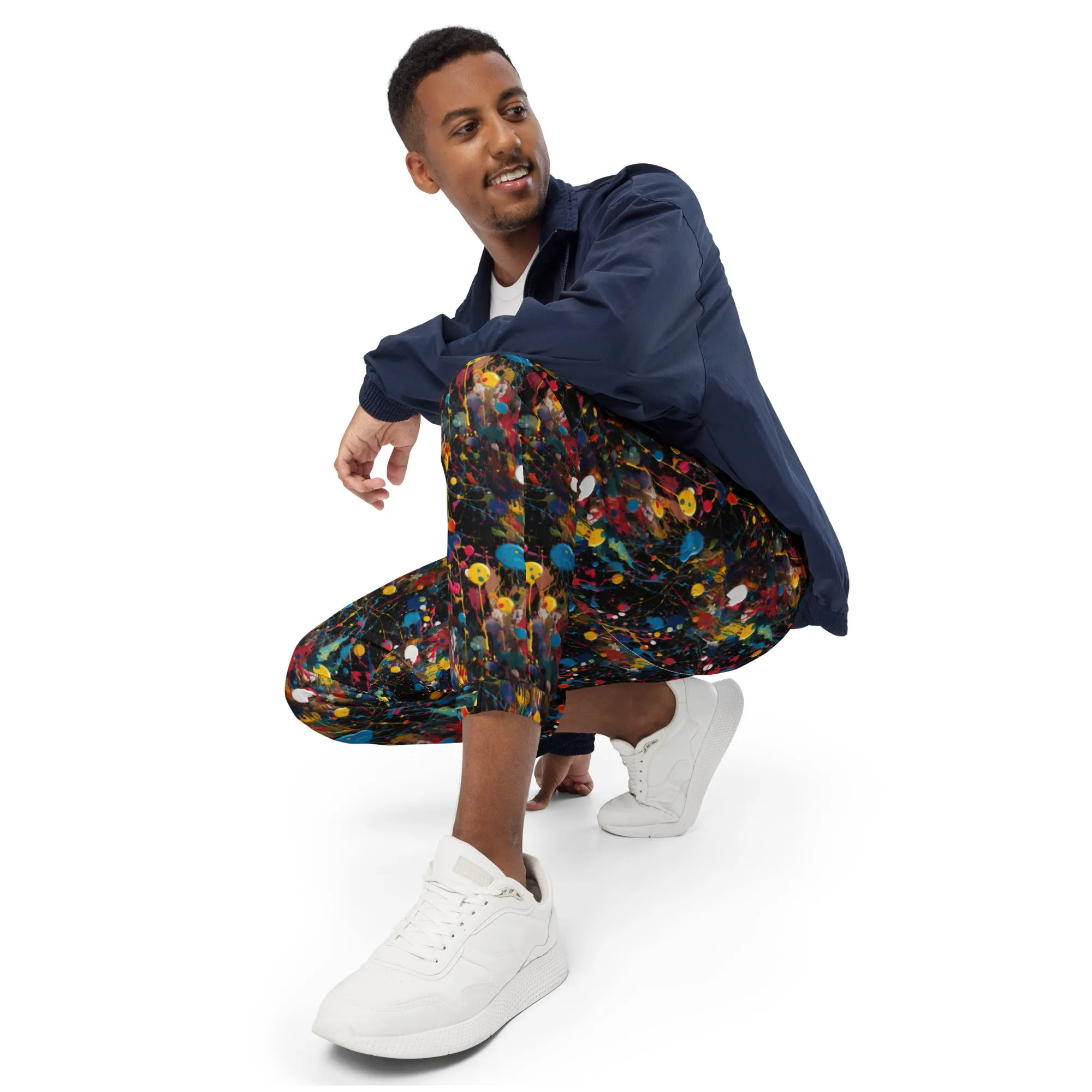 HERO Unisex Spray Paint Print Track Pants: Express Your Artistic Style