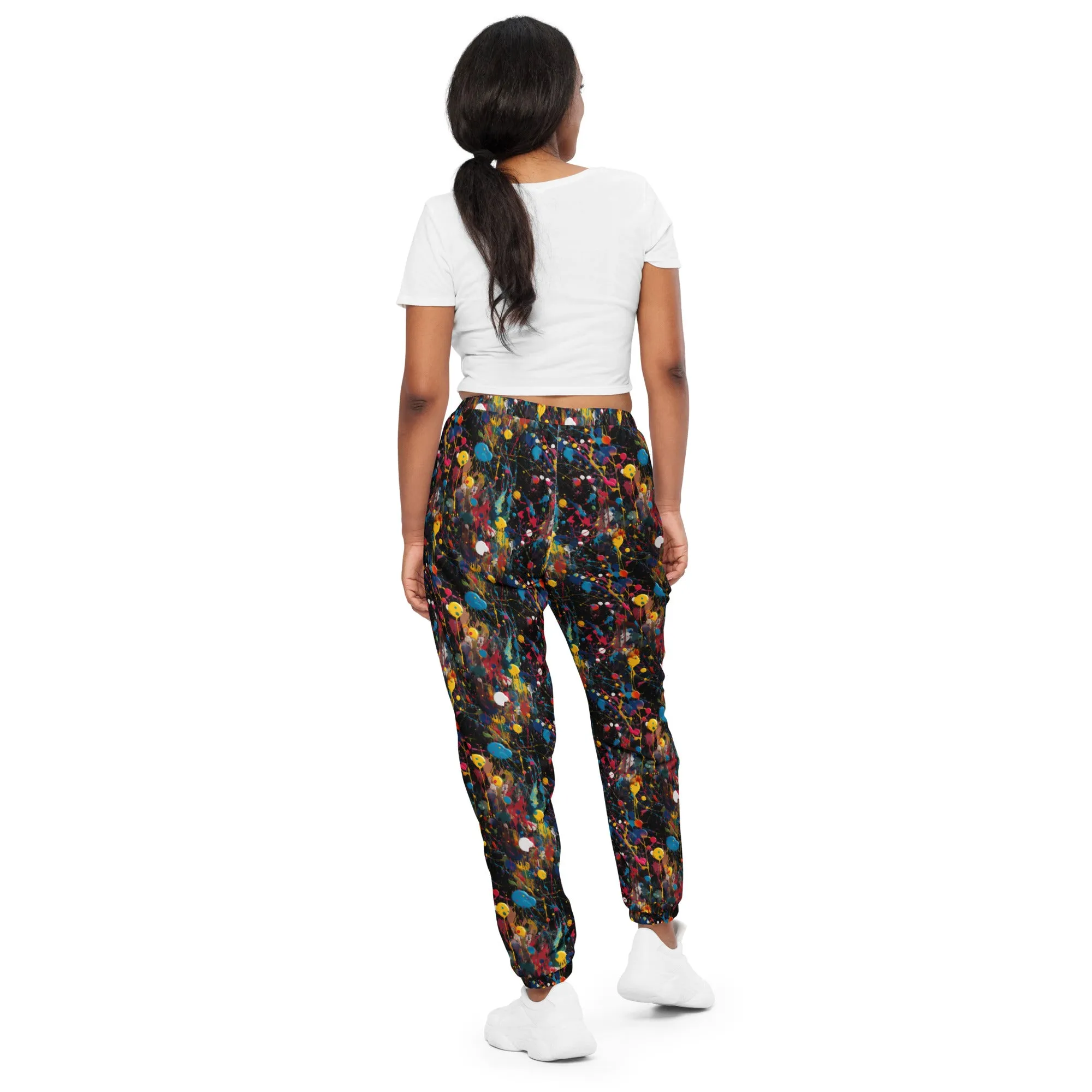 HERO Unisex Spray Paint Print Track Pants: Express Your Artistic Style