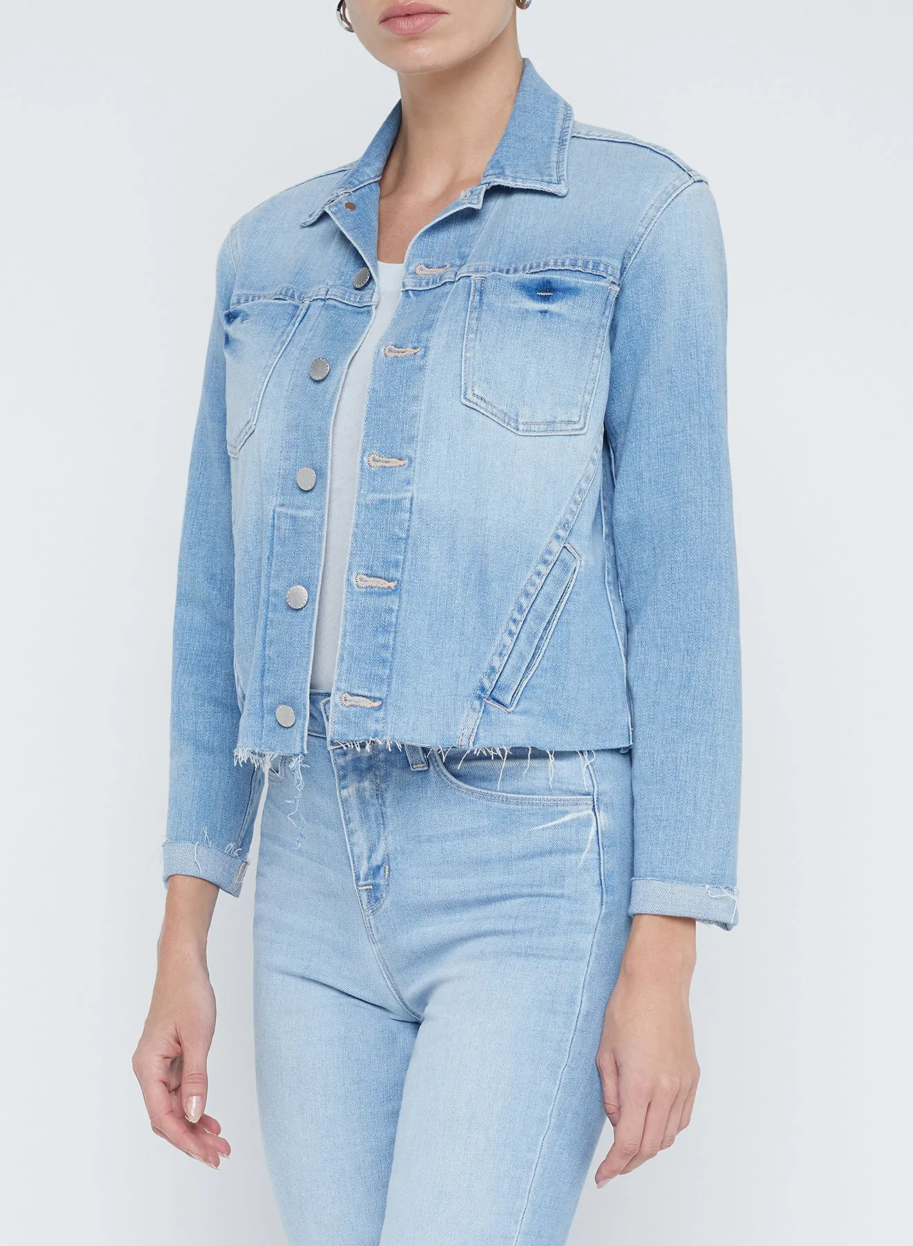 JANELLE SLIM RAW JACKET IN OLYMPIA