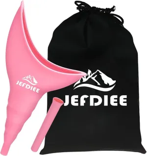 JefDiee Female Urination Device,Silicone Pee Funnel for Women,Female Urinal Women Pee Funnel Allows Women to Pee Standing Up